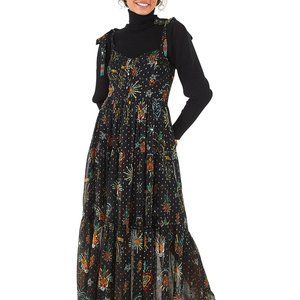 Farm Rio Farm Festa Tropical-Motif Tiered Maxi Dress